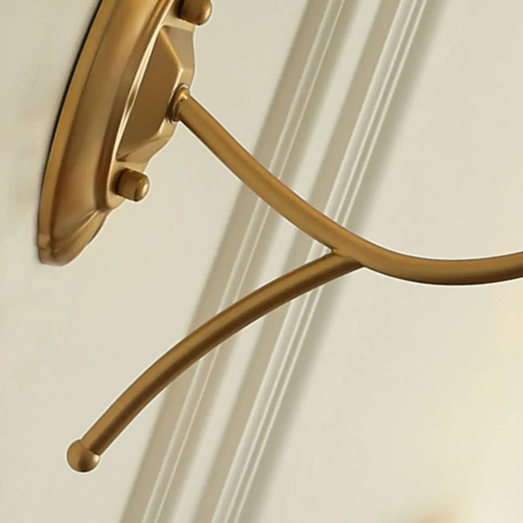 Vintage Brass Fabric Shade Wall Sconce