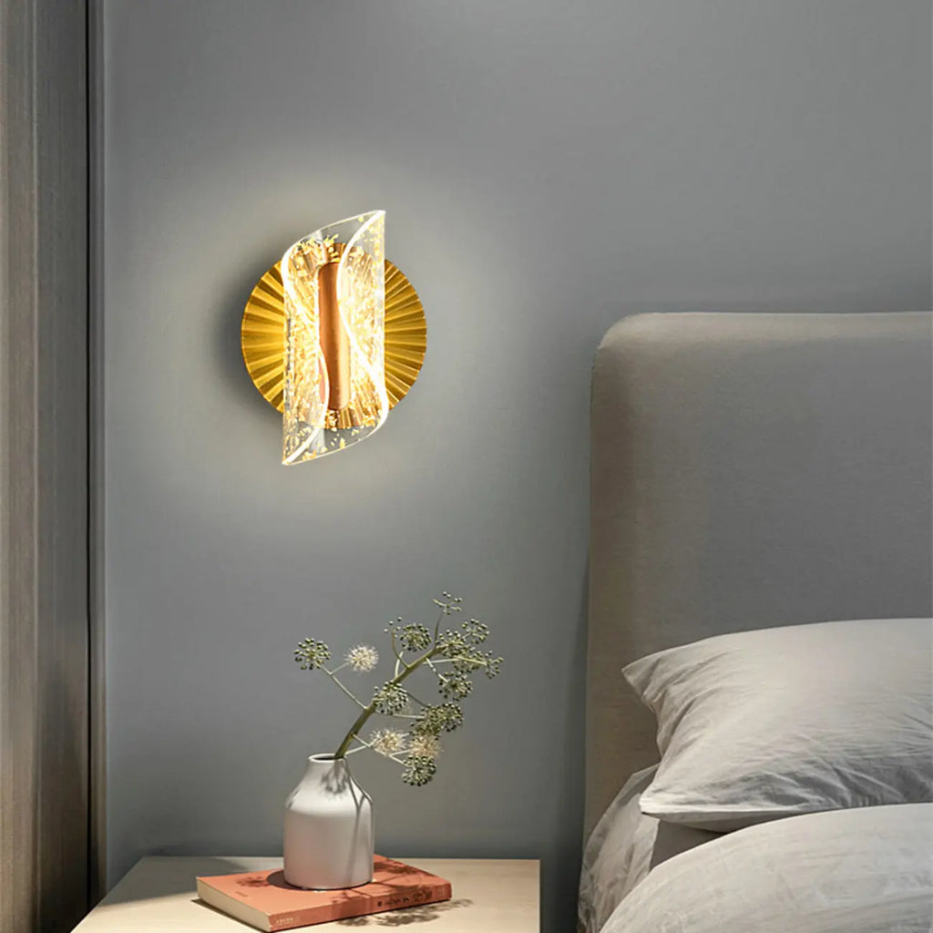 Dimmable Crystal Butterfly Wall Sconce for Bedroom Decor