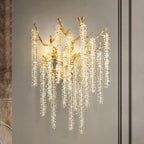 Luxury Crystal Branch Gold Metal Wall Sconce