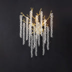 Luxury Crystal Branch Gold Metal Wall Sconce