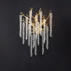 Luxury Crystal Branch Gold Metal Wall Sconce