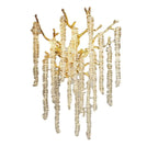 Luxury Crystal Branch Gold Metal Wall Sconce