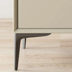 Modern Apricot Faux Leather Wood 2-Drawer Nightstand