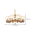 Adjustable Dining Room Gold Glass Bell Shape Up Light Chandelier