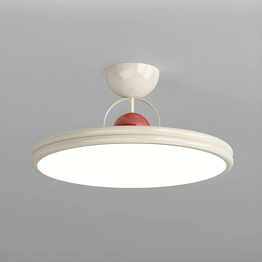 Dimmable Circle Semi-Flush LED Ceiling Light for Bedroom