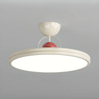 Dimmable Circle Semi-Flush LED Ceiling Light for Bedroom
