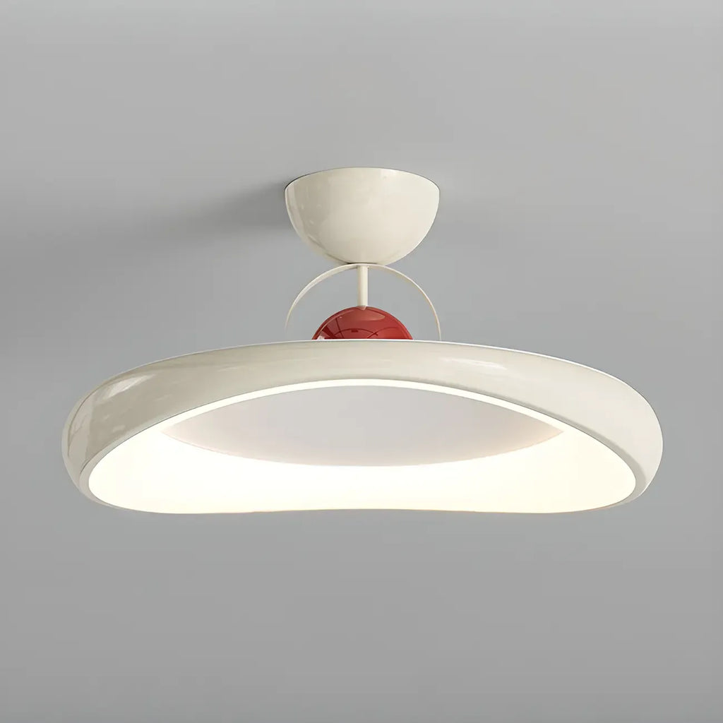 Dimmable Circle Semi-Flush LED Ceiling Light for Bedroom