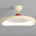 Dimmable Circle Semi-Flush LED Ceiling Light for Bedroom