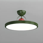 Dimmable Circle Semi-Flush LED Ceiling Light for Bedroom