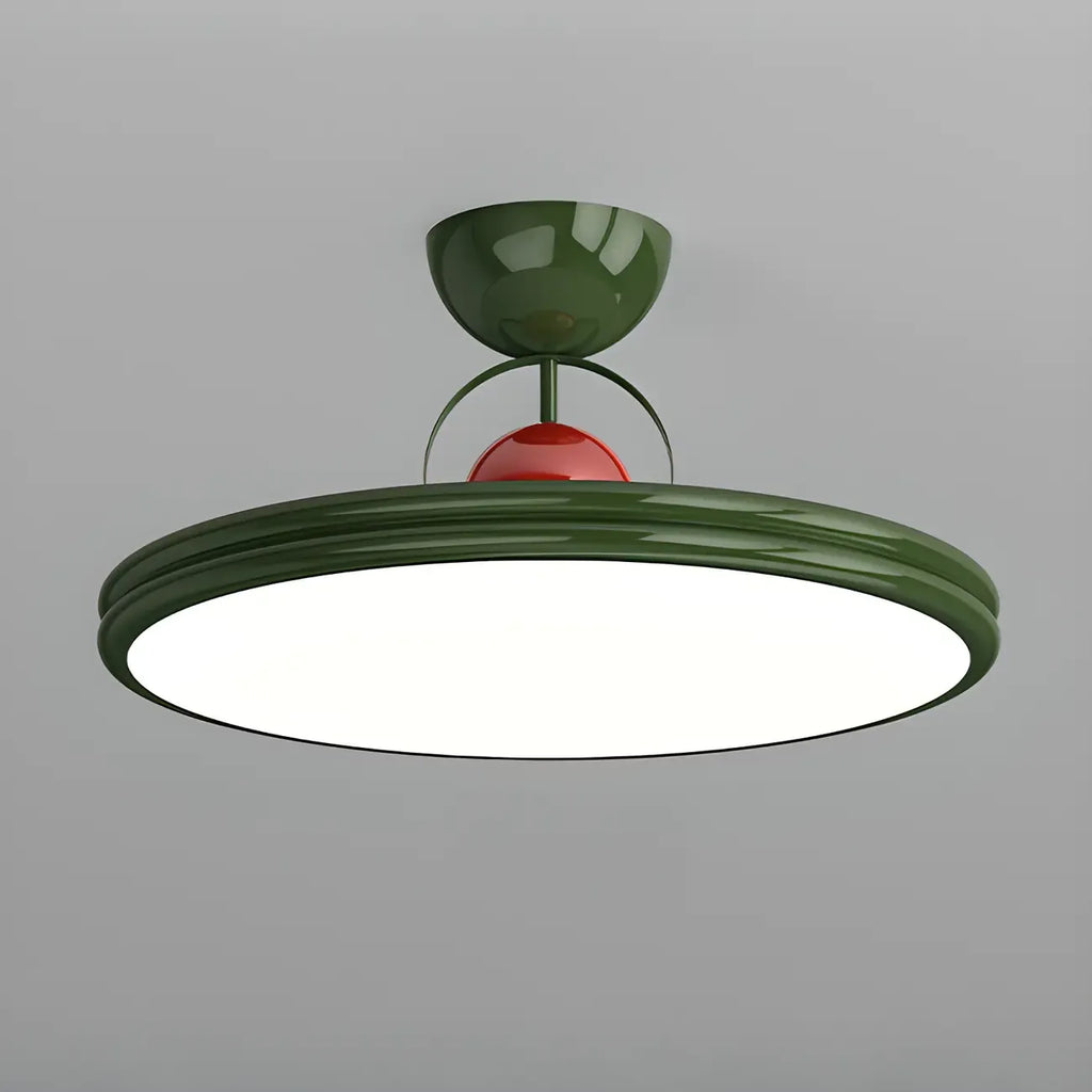Dimmable Circle Semi-Flush LED Ceiling Light for Bedroom