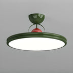Dimmable Circle Semi-Flush LED Ceiling Light for Bedroom