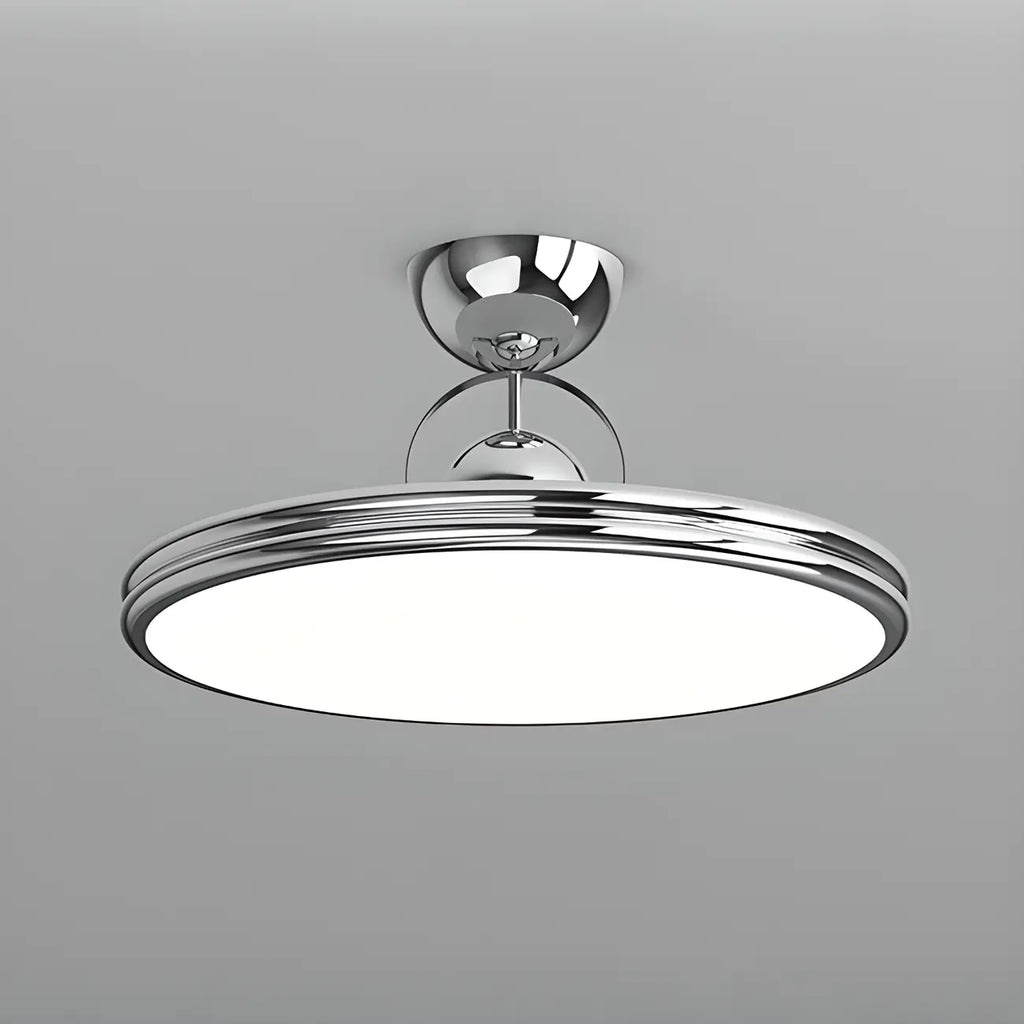 Dimmable Circle Semi-Flush LED Ceiling Light for Bedroom