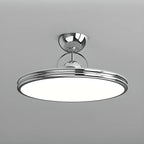 Dimmable Circle Semi-Flush LED Ceiling Light for Bedroom