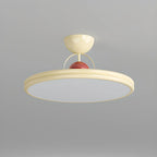 Dimmable Circle Semi-Flush LED Ceiling Light for Bedroom