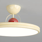 Dimmable Circle Semi-Flush LED Ceiling Light for Bedroom