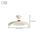 Dimmable Circle Semi-Flush LED Ceiling Light for Bedroom