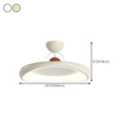 Dimmable Circle Semi-Flush LED Ceiling Light for Bedroom