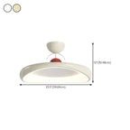 Dimmable Circle Semi-Flush LED Ceiling Light for Bedroom