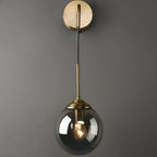 Modern Gold Globe Glass Wall Vanity Light for Bathroom