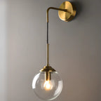 Modern Gold Globe Glass Wall Vanity Light for Bathroom