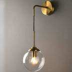 Modern Gold Globe Glass Wall Vanity Light for Bathroom