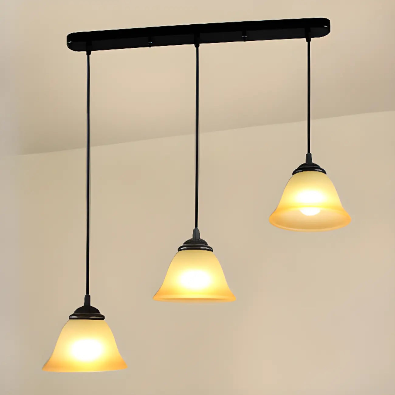Modern Frosted Glass Adjustable Island Pendant Light for Kitchen
