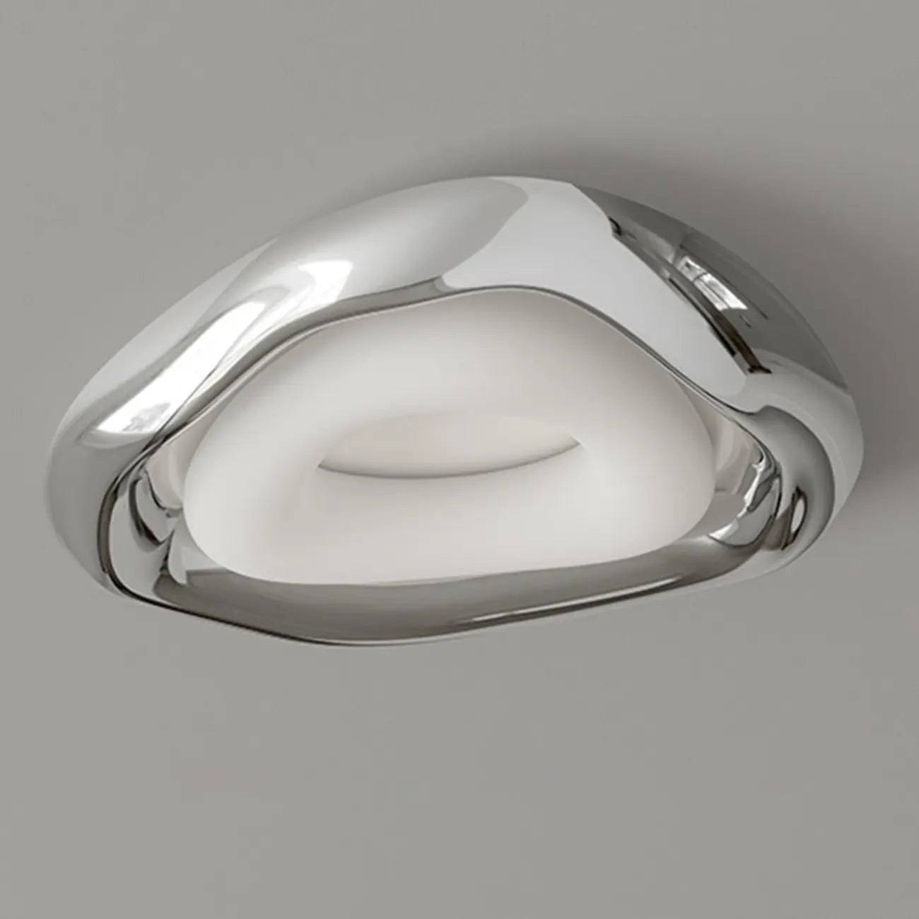 Stylish Chrome Irregular Dimmable LED Flush Mount Ceiling Light