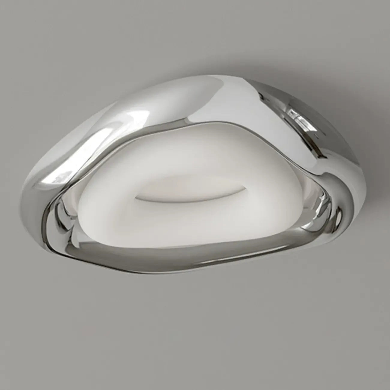 Stylish Chrome Irregular Dimmable LED Flush Mount Ceiling Light