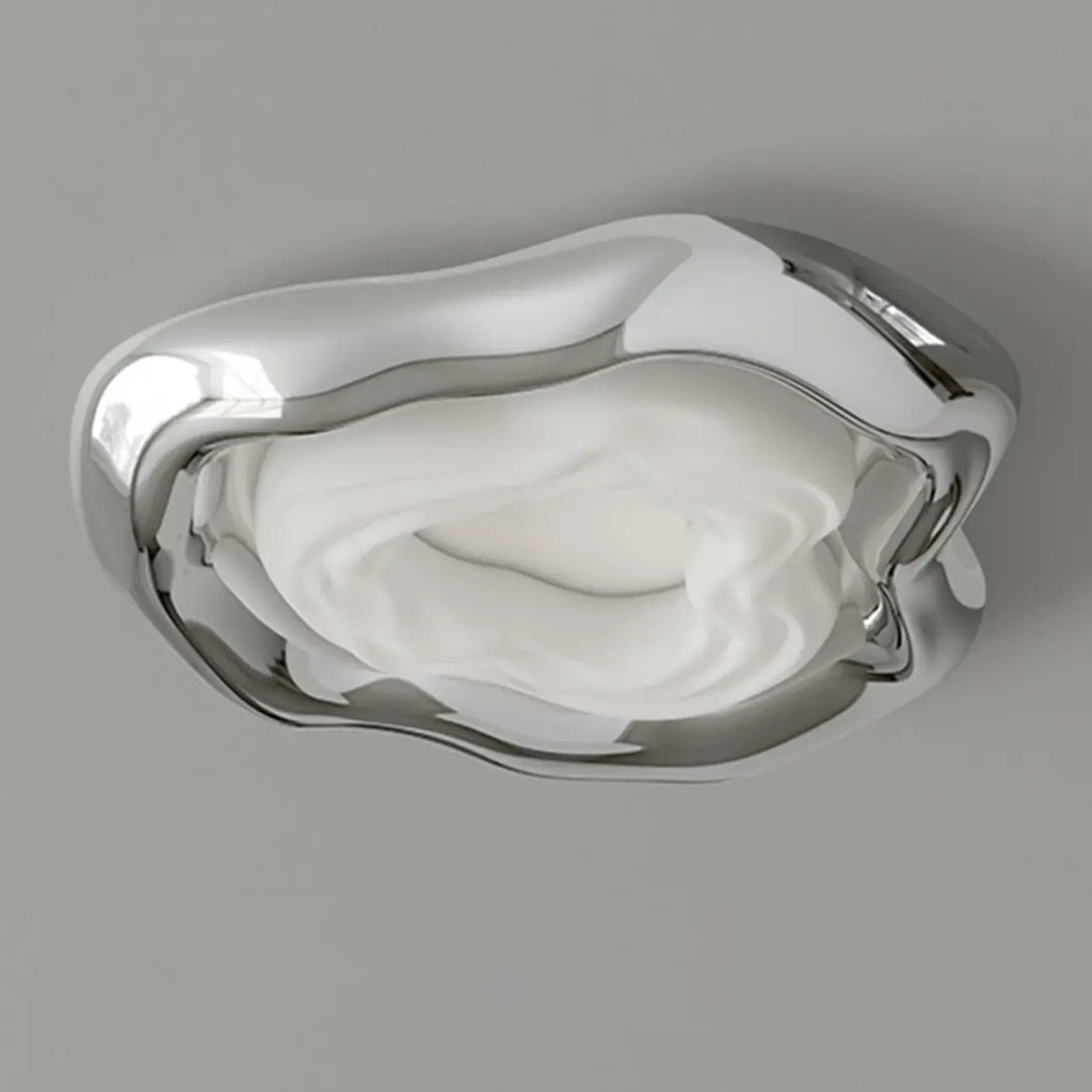 Stylish Chrome Irregular Dimmable LED Flush Mount Ceiling Light