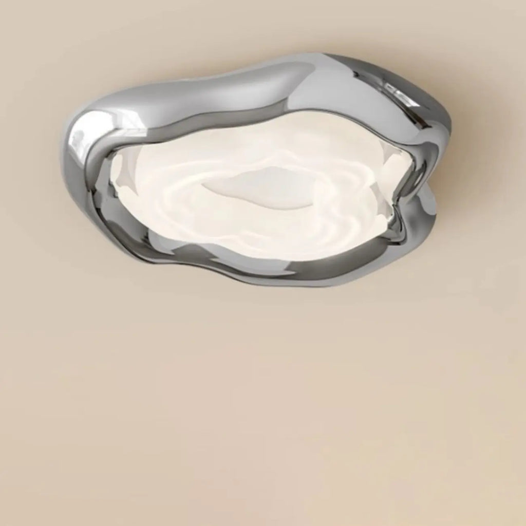 Stylish Chrome Irregular Dimmable LED Flush Mount Ceiling Light