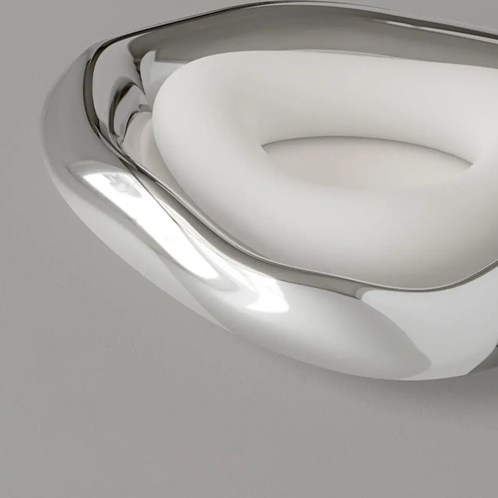 Stylish Chrome Irregular Dimmable LED Flush Mount Ceiling Light