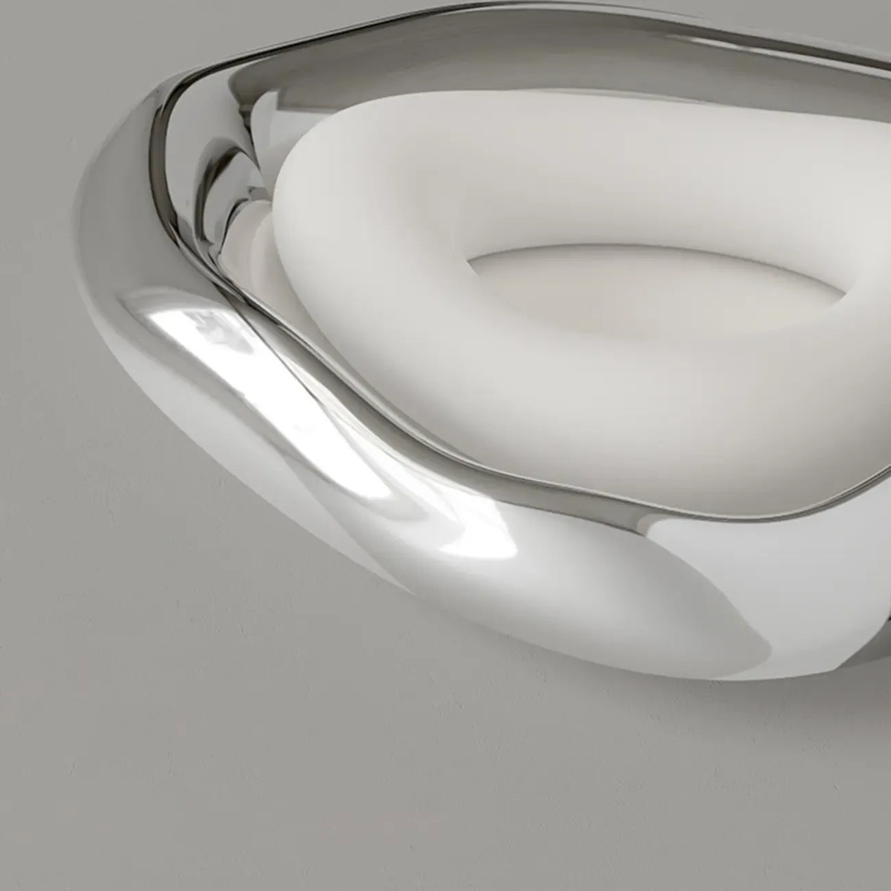 Stylish Chrome Irregular Dimmable LED Flush Mount Ceiling Light