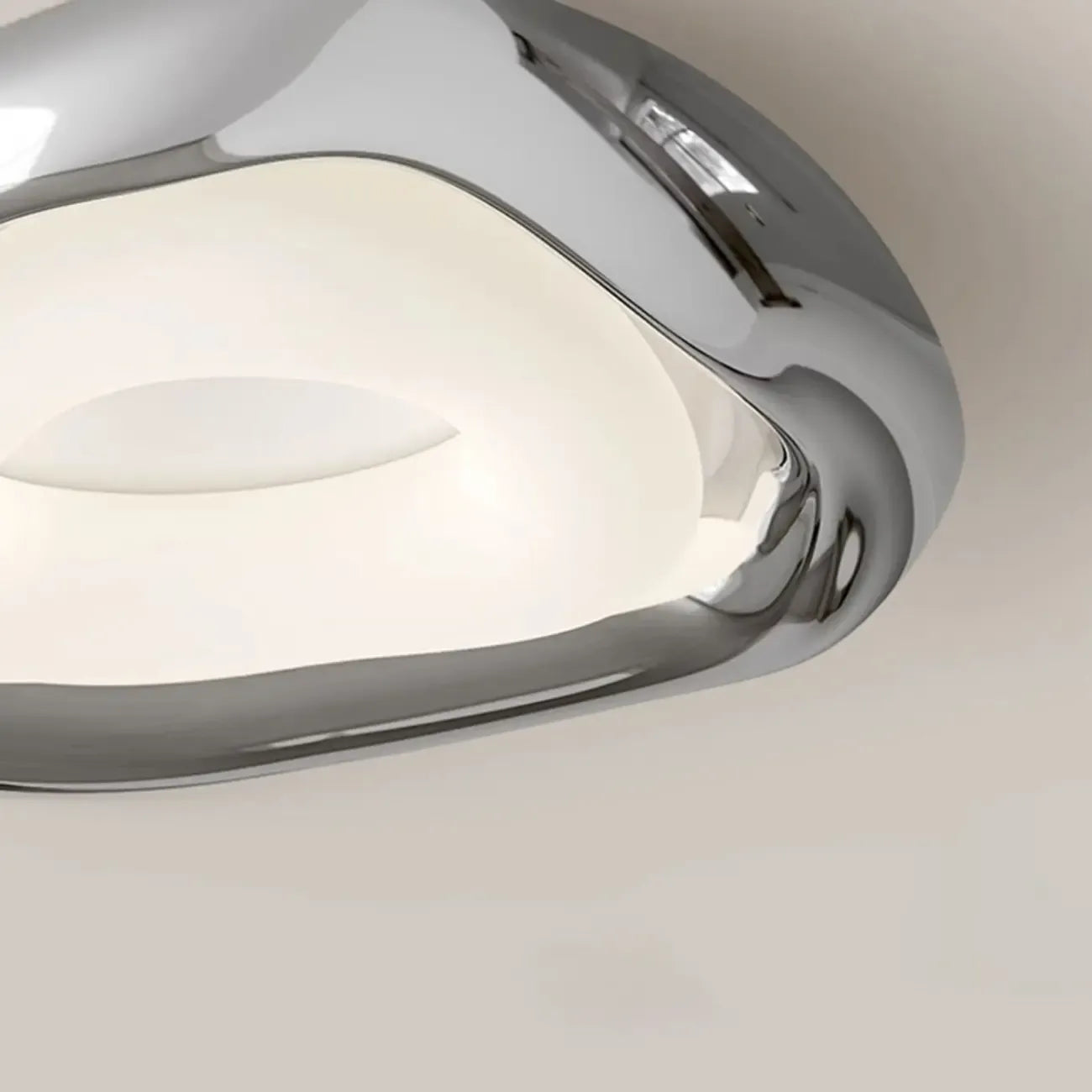 Stylish Chrome Irregular Dimmable LED Flush Mount Ceiling Light