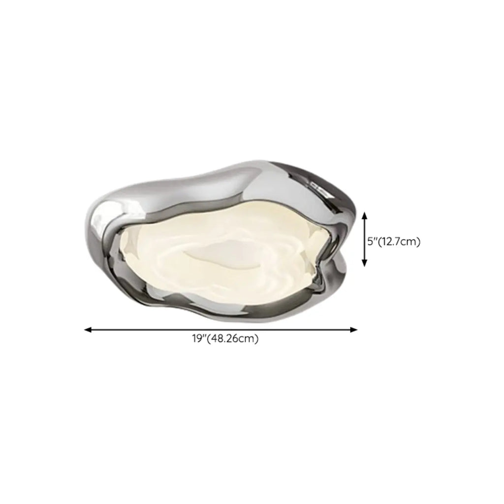 Stylish Chrome Irregular Dimmable LED Flush Mount Ceiling Light