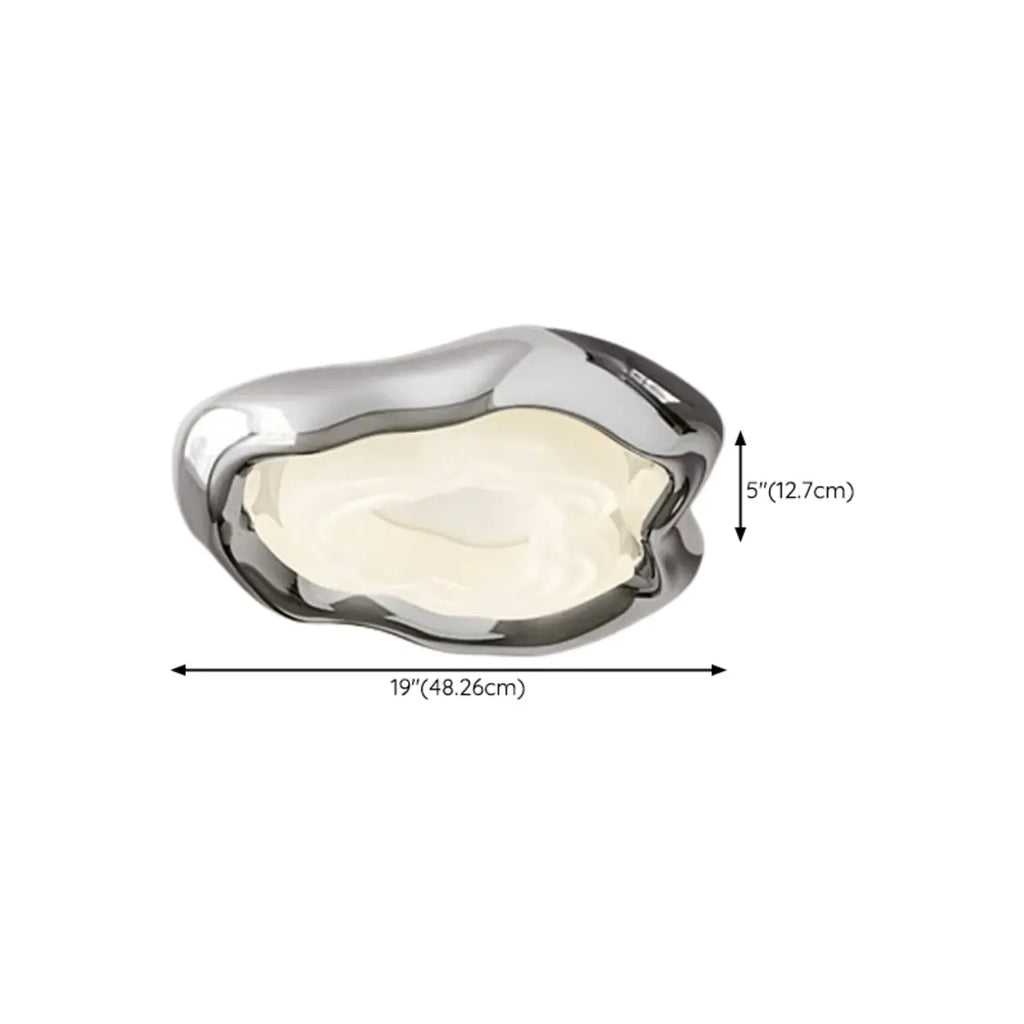 Stylish Chrome Irregular Dimmable LED Flush Mount Ceiling Light