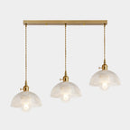 3-Light Modern Glass Gold Island Pendant Light for Kitchen