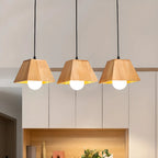 3-Light Modern Wood Island Pendant Light for Kitchen