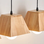 3-Light Modern Wood Island Pendant Light for Kitchen