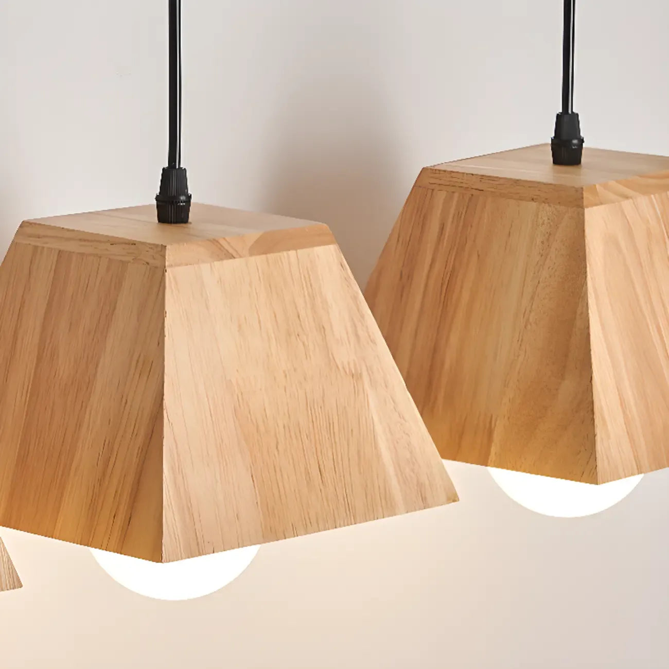 3-Light Modern Wood Island Pendant Light for Kitchen
