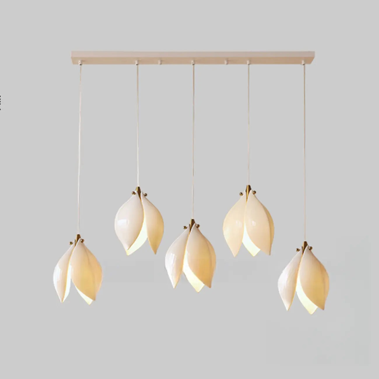 Modish Ceramic Flower Island Pendant Light for Kitchen