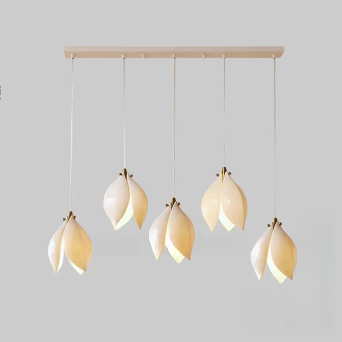 Modish Ceramic Flower Island Pendant Light for Kitchen