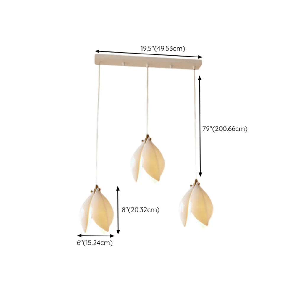 Modish Ceramic Flower Island Pendant Light for Kitchen