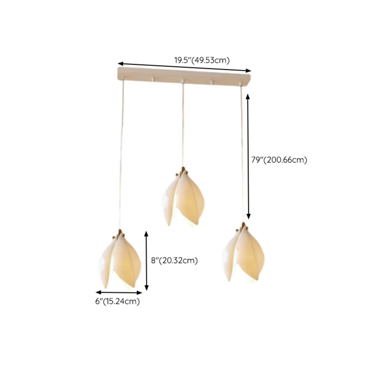 Modish Ceramic Flower Island Pendant Light for Kitchen