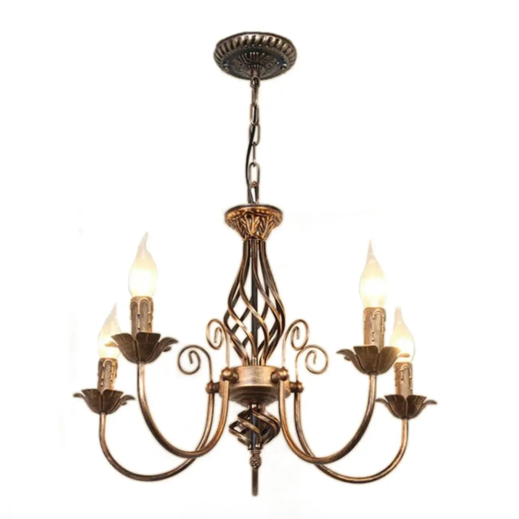 Vintage Brass Classic Candelabra Chandelier Height Adjustable