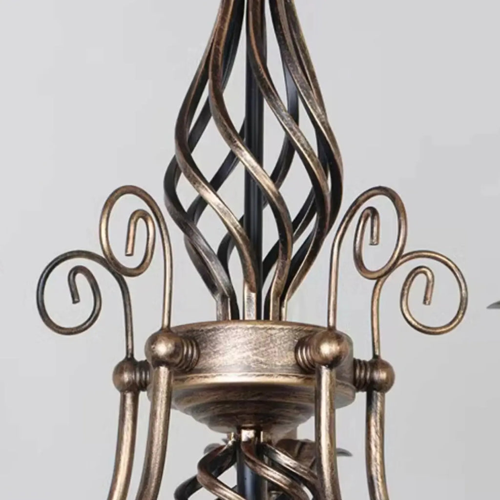 Vintage Brass Classic Candelabra Chandelier Height Adjustable