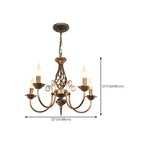 Vintage Brass Classic Candelabra Chandelier Height Adjustable
