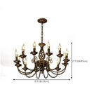 Vintage Brass Classic Candelabra Chandelier Height Adjustable