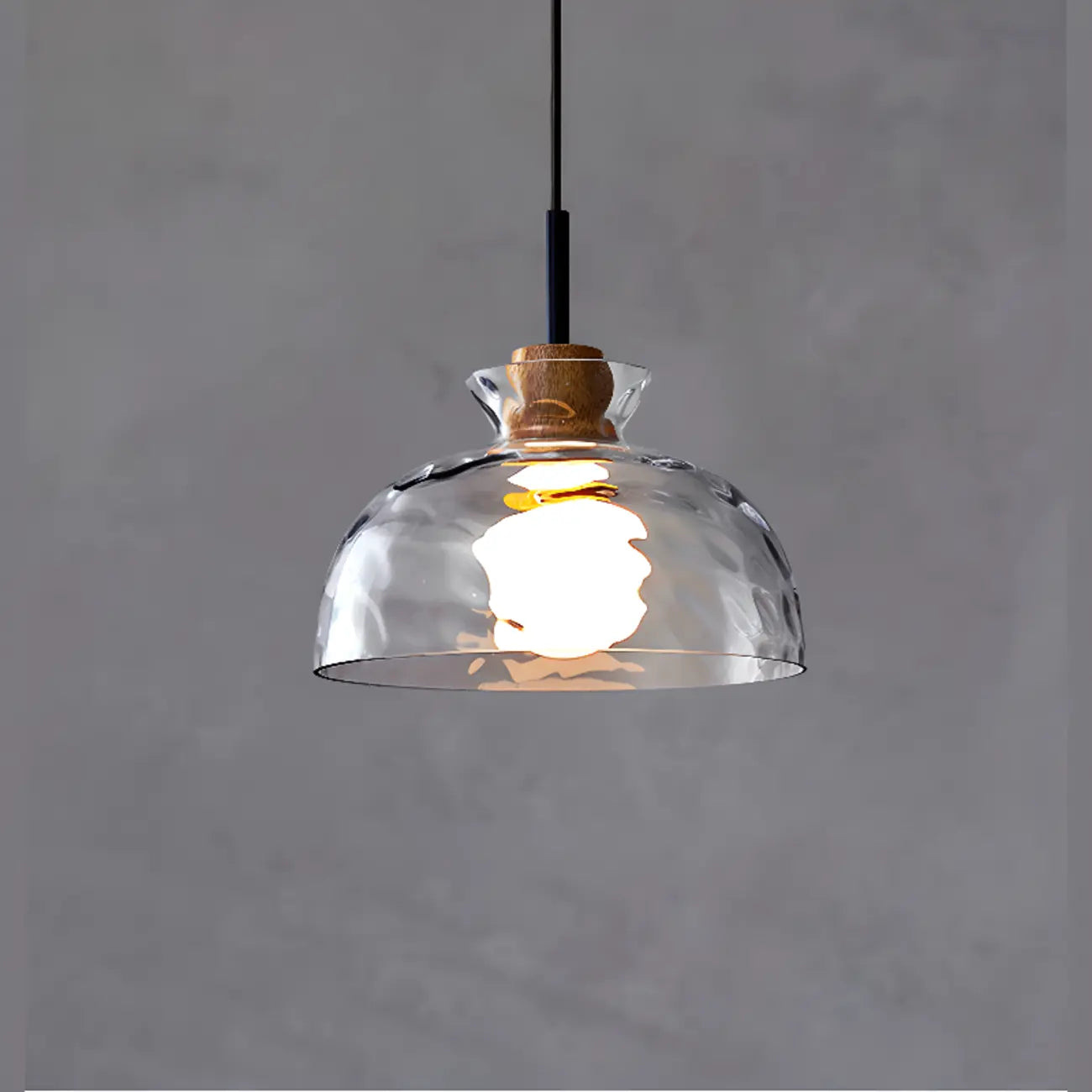 3-Light Clear Glass Island Pendant Light for Kitchen