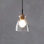 3-Light Clear Glass Island Pendant Light for Kitchen