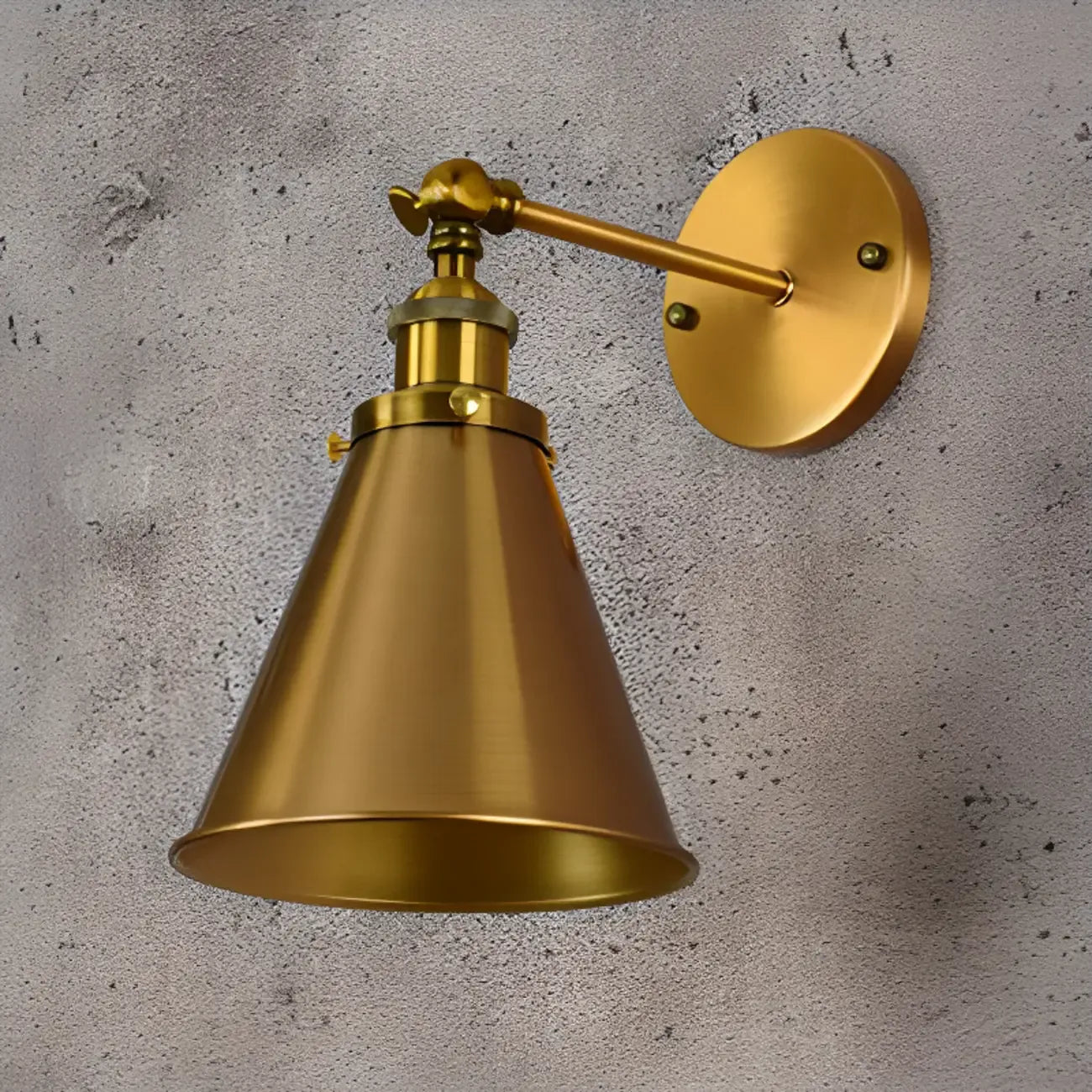 Vintage Brass Swing Arm Wall Light for Bedroom
